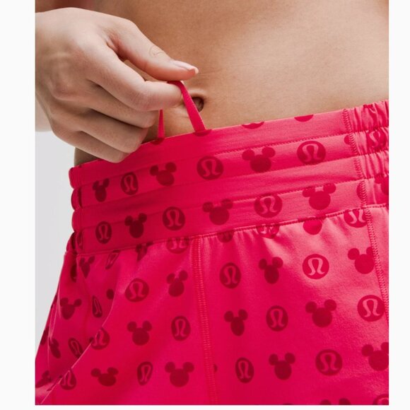 Lululemon Disney x lululemon Hotty Hot High-Rise Short 4" Disney Classic Pink 8 - Picture 7 of 11